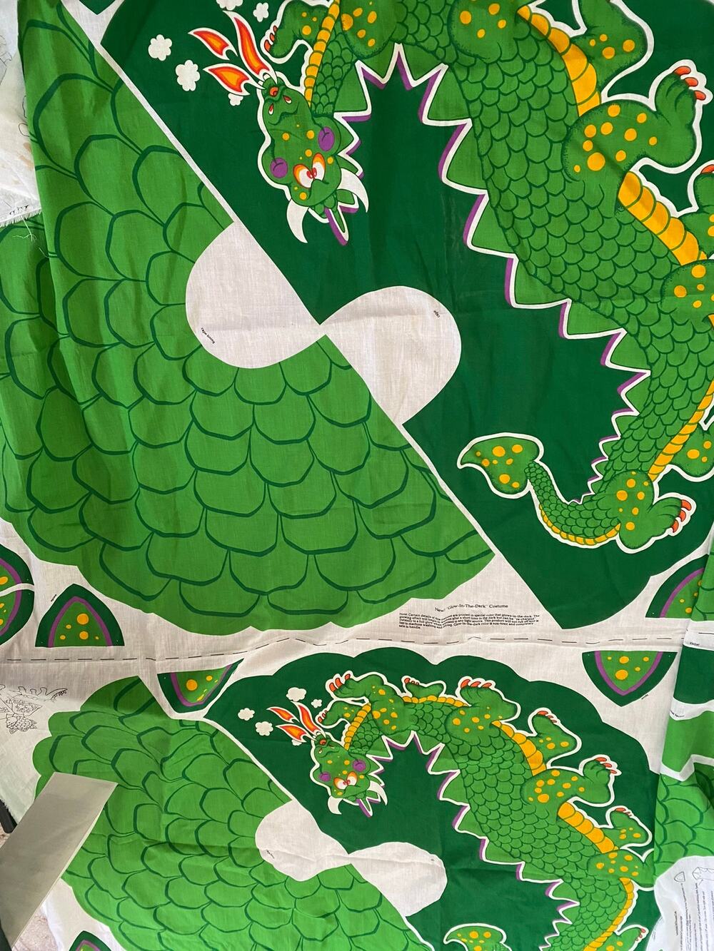 Dinosaur costume glow in the dark vintage 80s or 90s children’s child youth